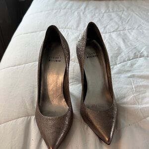 Stuart Weitzman Metallic Bronze Heels